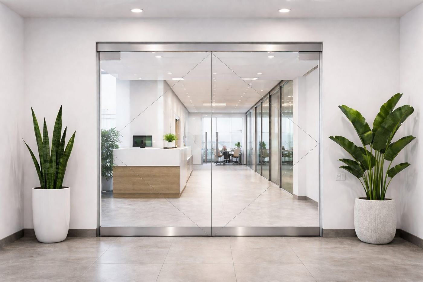 Modern art glass partition in an office space — selection guide by ETERNAL