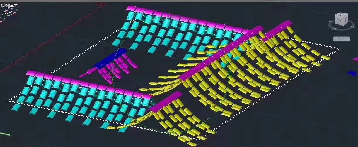 3D layout of the installation — Crystal Glass Tiles · Suspended Art Installation Project by ETERNAL