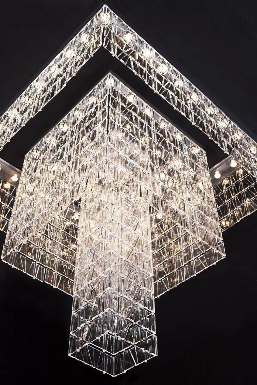 Crystal glass tile art installation — Clubhouse Lounge · Crystal Glass Tile Art Wall Project by ETERNAL